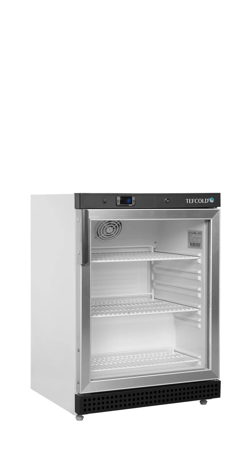 TEFCOLD - chladicí skříň prosklené dveře, bílá UR 200 G