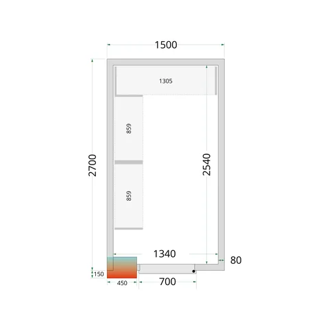 TEFCOLD - policový regálový modul – sada CRPF1527