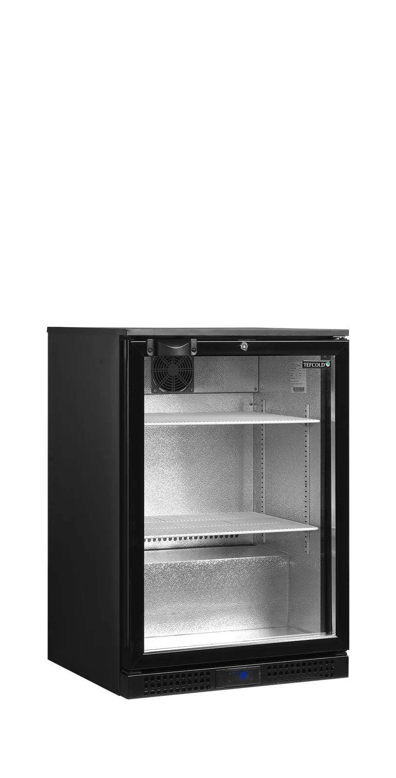 TEFCOLD - minibar prosklené křídlové dveře, černá DB126H
