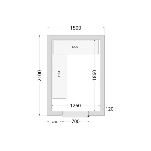 TEFCOLD - panely ke stavebnicovým boxům 120 mm CR 150x210x220