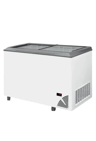 TEFCOLD - pultová mraznička prosklené rovné víko ARO 501/2 Šedá hrana | Byfal