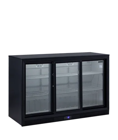 TEFCOLD - minibar prosklené posuvné dveře, černá DB302S