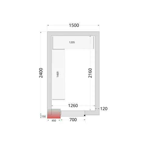 TEFCOLD - policový regálový modul – sada CRNF1524