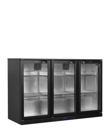 TEFCOLD - minibar prosklené křídlové dveře, černá BA31H