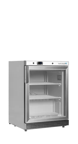 TEFCOLD - mrazicí skříň prosklené dveře, nerez UF 200 SG