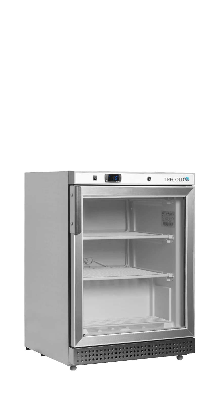 TEFCOLD - mrazicí skříň prosklené dveře, nerez UF 200 SG