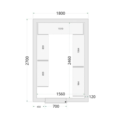 TEFCOLD - panely ke stavebnicovým boxům 120 mm CR 180x270x220