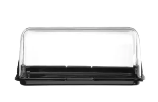 HENDI – jednopatrová bufetová vitrína Roll-top, černá, 465 × 315 × 195 mm, 871645